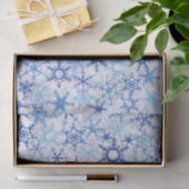 Frosty Blue Snowflakes Seidenpapier (Geschenk)