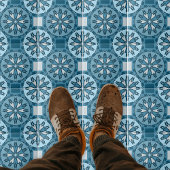 Frosty Blue Winter Mosaik Kaleidoscope Muster Fliese