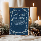Frosty Bow Blue Baby Food Challenge Game Sign Einladung