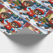 Frosty Boy Frenzy - Weihnachtswrapping Paper Geschenkpapier (Ecke)