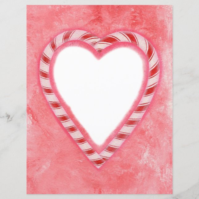 Frosty Candy Cane Heart Scrapbook (Vorderseite)
