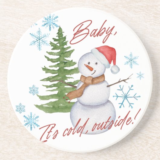 Frosty Cheer Snowman Untersetzer Set (Vorne)