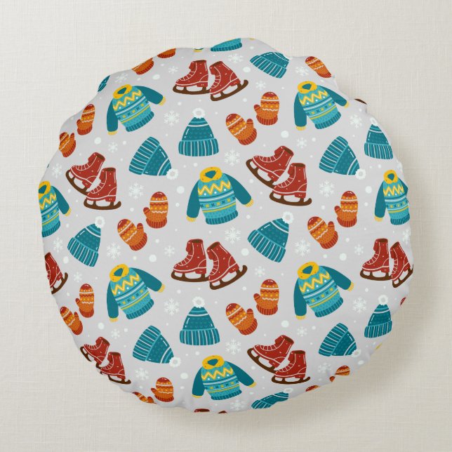 Frosty Days Cosy Rundes Kissen (Rückseite)