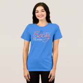 Frosty der Schneemann Candy Cane Logo Tri-Blend Shirt (Vorderseite voll)