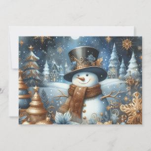 Frosty der Schneemann whimsical blaues Weihnachten