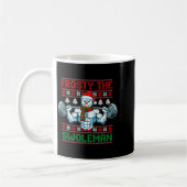 Frosty der Swoleman hässlicher Weihnachtspullover Kaffeetasse (Links)