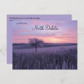 Frosty Erlenbusch Sunrise North Dakota Postkarte (Vorne/Hinten)