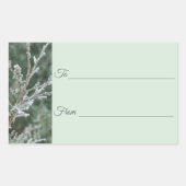 Frosty Evergreen Junior Weihnachtsgeschenk-Label Rechteckiger Aufkleber (Vorderseite)
