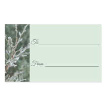 Frosty Evergreen Junior Weihnachtsgeschenk-Label