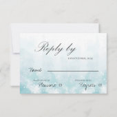 Frosty Fairytale Snowy Snowy Snowflakes Winterhoch RSVP Karte (Rückseite)