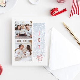 Frosty Family Two Foto Holiday Card Feiertagskarte