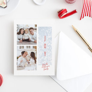 Frosty Family Two Foto Holiday Card Feiertagskarte
