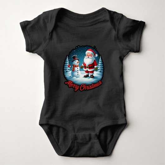 "Frosty Festivals: Christmas Wonderland Fashion" Baby Strampler (Vorderseite)
