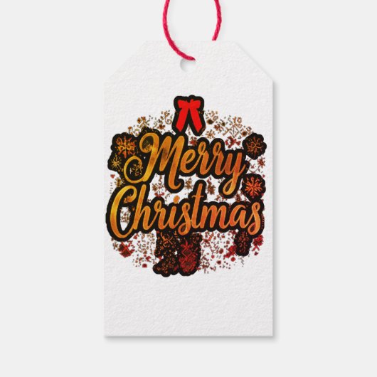 "Frosty Festivals: Christmas Wonderland Fashion" Geschenkanhänger (Rückseite)