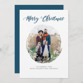 Frosty Foliage Foto Holiday Feiertagskarte (Vorne/Hinten)