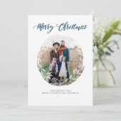 Frosty Foliage Foto Holiday Feiertagskarte (Stehend Vorderseite)