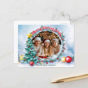Frosty Frame Holiday Feiertagspostkarte