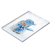Frosty Friend in Blue Notizblock (Linke Seite)