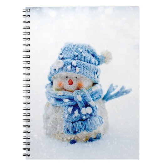 Frosty Friend in Blue Notizblock (Vorderseite)