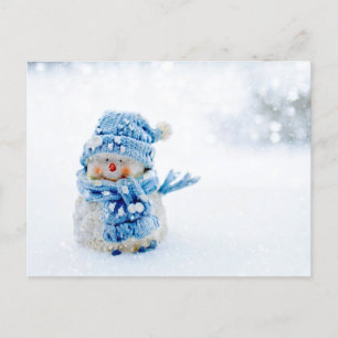 Frosty Friend in Blue Postkarte