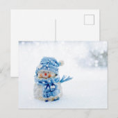 Frosty Friend in Blue Postkarte (Vorne/Hinten)