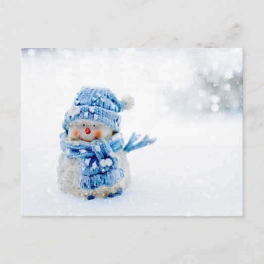 Frosty Friend in Blue Postkarte (Vorderseite)
