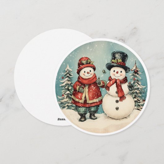 Frosty Friends Feiertagskarte (Vorne/Hinten)