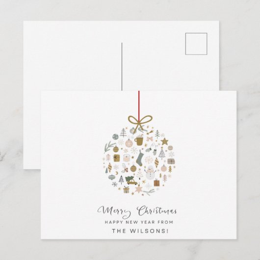 "Frosty Friends" Postkarte (Vorne/Hinten)