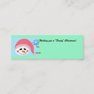 Frosty - Geschenkanhänger Mini Visitenkarte