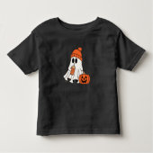 Frosty Ghost Pumpkin Sip T - Shirt Kleinkind (Vorderseite)