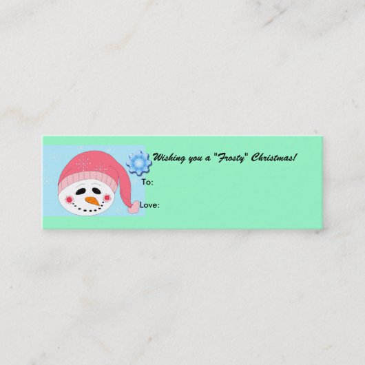 Frosty - gifttag mini visitenkarte (Vorderseite)