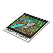 Frosty Goes Hawaii Funny Christmas Fliese (Seite)