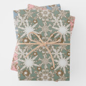 Frosty Gold Trimmer Schneeflocken Geschenkpapier Set (Beispiel)