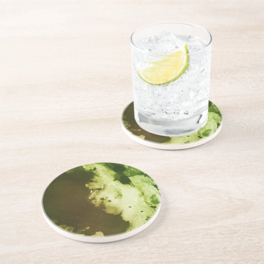 Frosty Green Sandstein Untersetzer (Seite)