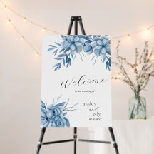 Frosty Grey Blue Wedding Poster