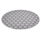 Frosty Grey White Grid Schneidebrett (Ecke)