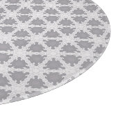Frosty Grey White Grid Schneidebrett (Ecke)