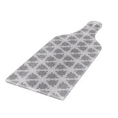 Frosty Grey White Grid Schneidebrett (Ecke)