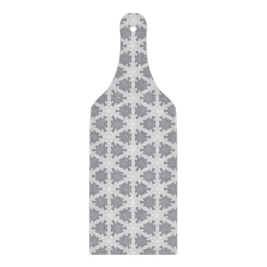 Frosty Grey White Grid Schneidebrett (Vorderseite)
