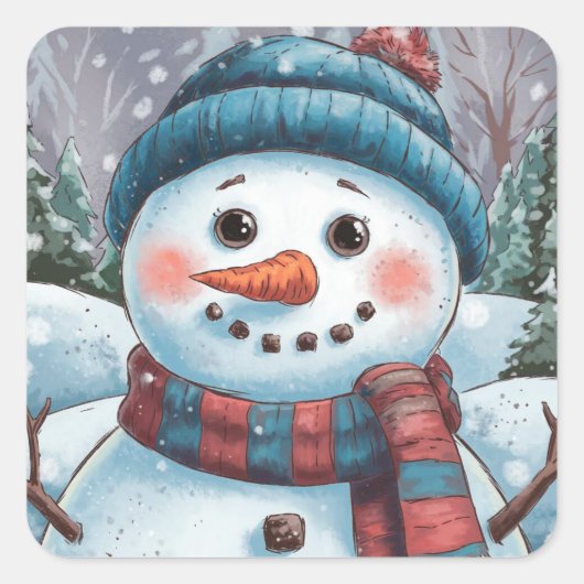 Frosty Holiday Sticker (Vorderseite)