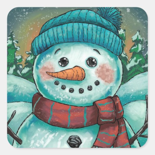 Frosty Holiday Sticker (Vorderseite)