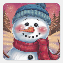Frosty Holiday Sticker