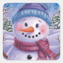 Frosty Holiday Sticker