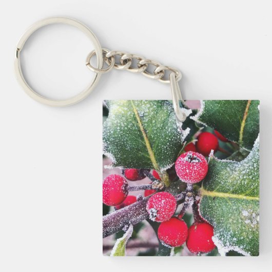 Frosty Holly Schlüsselanhänger (Vorderseite)