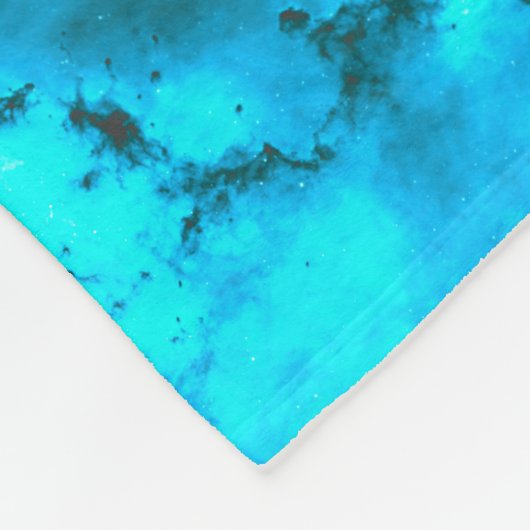 Frosty Ice Blue Snowflake Kaleidoscope Muster Fleecedecke (Ecke)