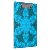 Frosty Ice Blue Snowflake Kaleidoscope Muster Klemmbrett (Rechts)