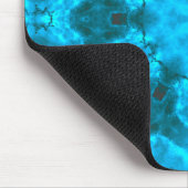 Frosty Ice Blue Snowflake Kaleidoscope Muster Mousepad (Ecke)