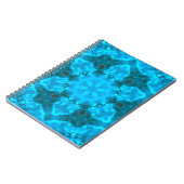 Frosty Ice Blue Snowflake Kaleidoscope Muster Notizblock (Linke Seite)