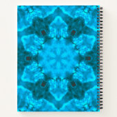 Frosty Ice Blue Snowflake Kaleidoscope Muster Notizblock (Rückseite)