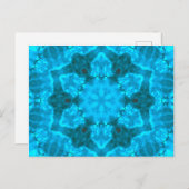 Frosty Ice Blue Snowflake Kaleidoscope Muster Postkarte (Vorne/Hinten)